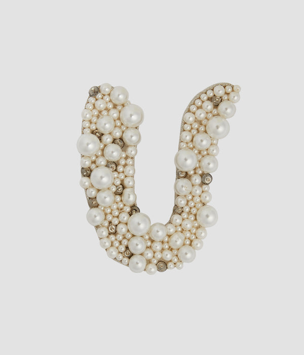 erdem Pearl Alphabet Brooch U