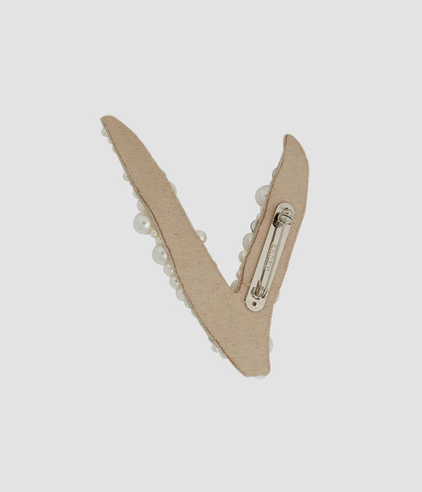 Erdem Pearl Alphabet Brooch V