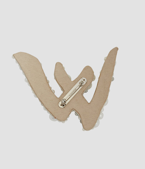 Erdem Pearl Alphabet Brooch W