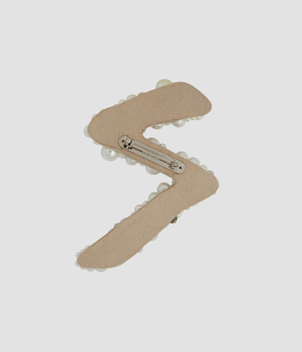 Erdem Pearl Alphabet Brooch Z
