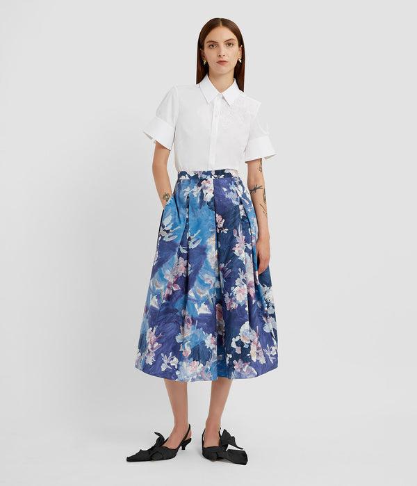 Erdem Pleated Midi Skirt