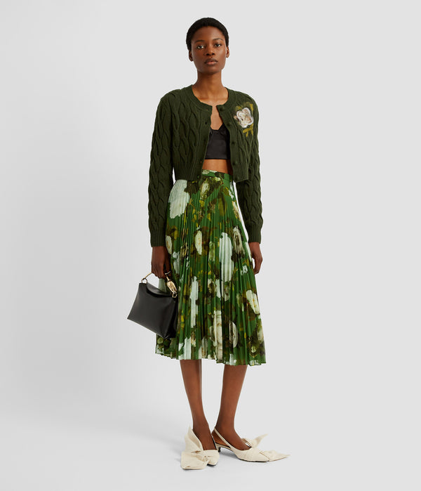 Erdem Pleated Midi Skirt