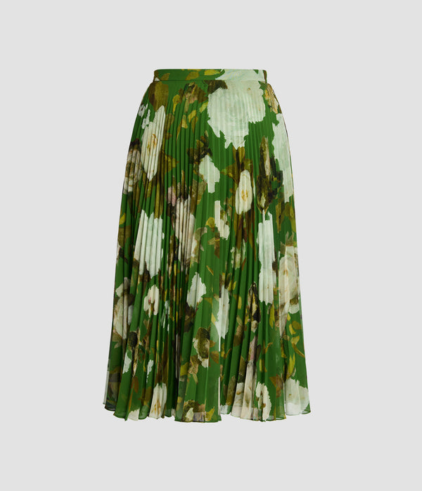 erdem Pleated Midi Skirt