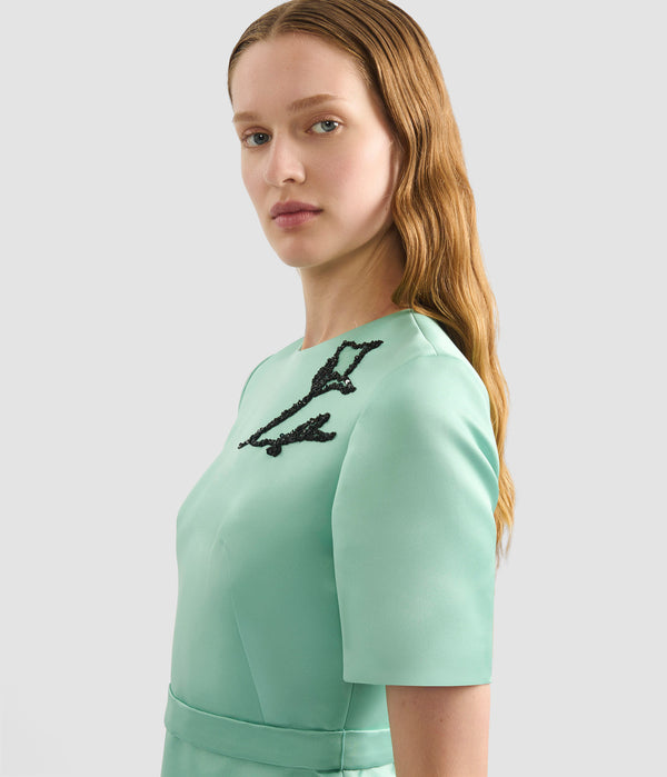 Erdem Short Sleeve Cocktail Dress