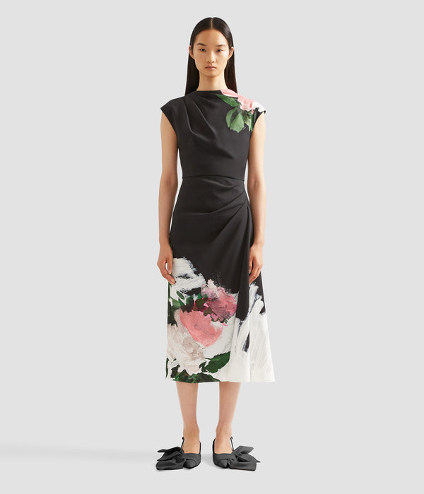 Erdem Short Sleeve Midi Dress