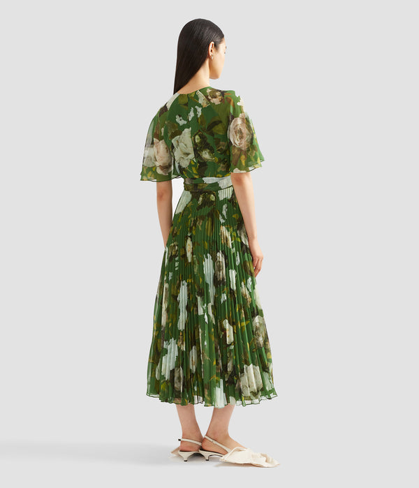 Erdem Short Sleeve Midi Dress