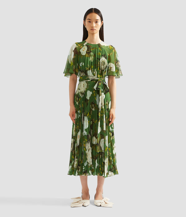 Erdem Short Sleeve Midi Dress
