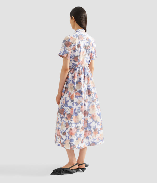 Erdem Short Sleeve Midi Dress