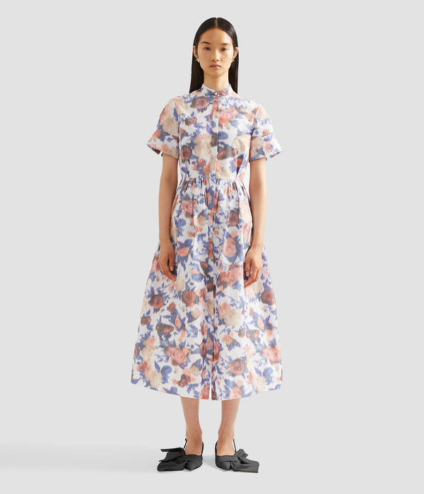 Erdem Short Sleeve Midi Dress