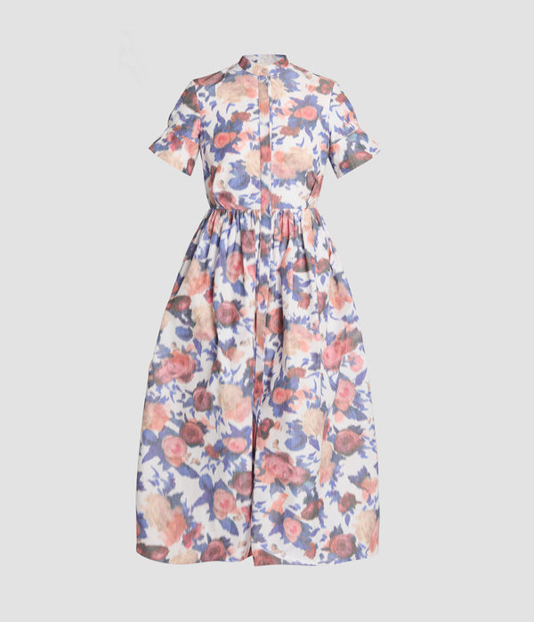 erdem Short Sleeve Midi Dress