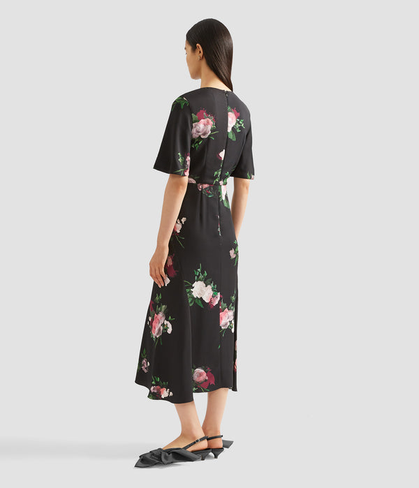 Erdem Short Sleeve Midi Dress