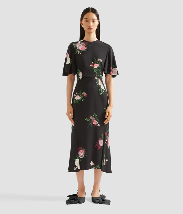 Erdem Short Sleeve Midi Dress