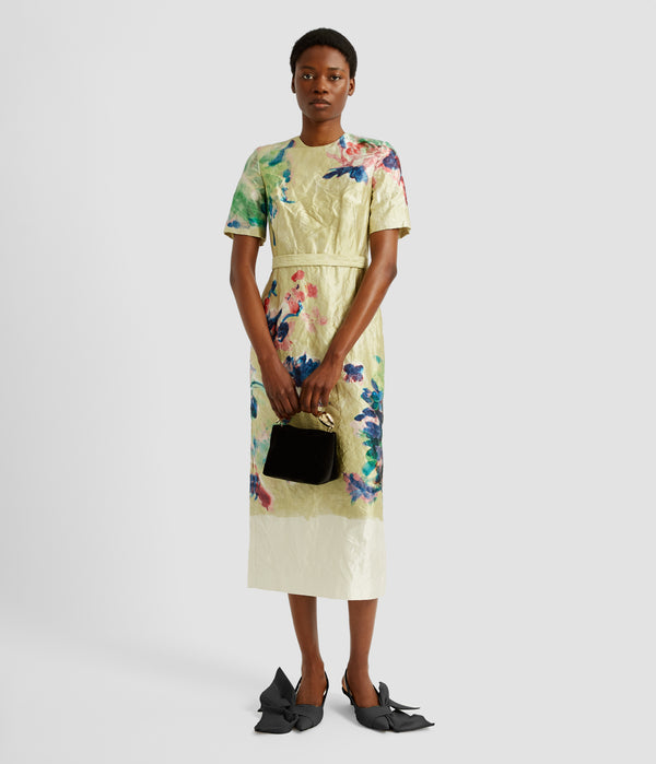Erdem Short Sleeve Midi Dress