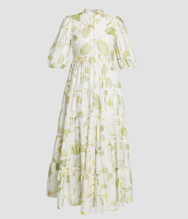 erdem Short Sleeve Midi Dress