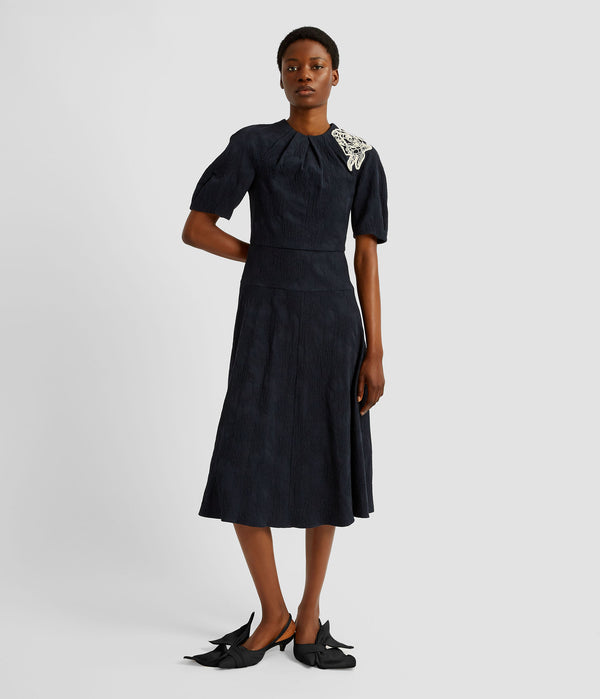 Erdem Short Sleeve Midi Dress