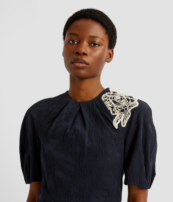 Erdem Short Sleeve Midi Dress