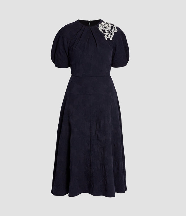 erdem Short Sleeve Midi Dress