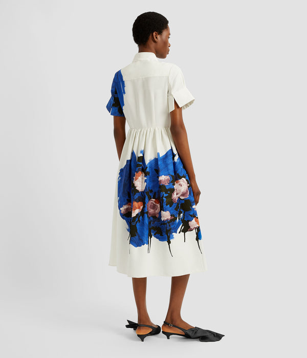 Erdem Short Sleeve Midi Shirt Dress