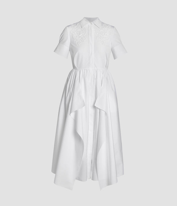 erdem Short Sleeve Midi Shirt Dress