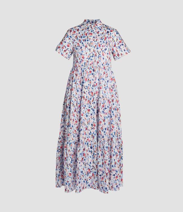erdem Short Sleeve Midi Shirt Dress