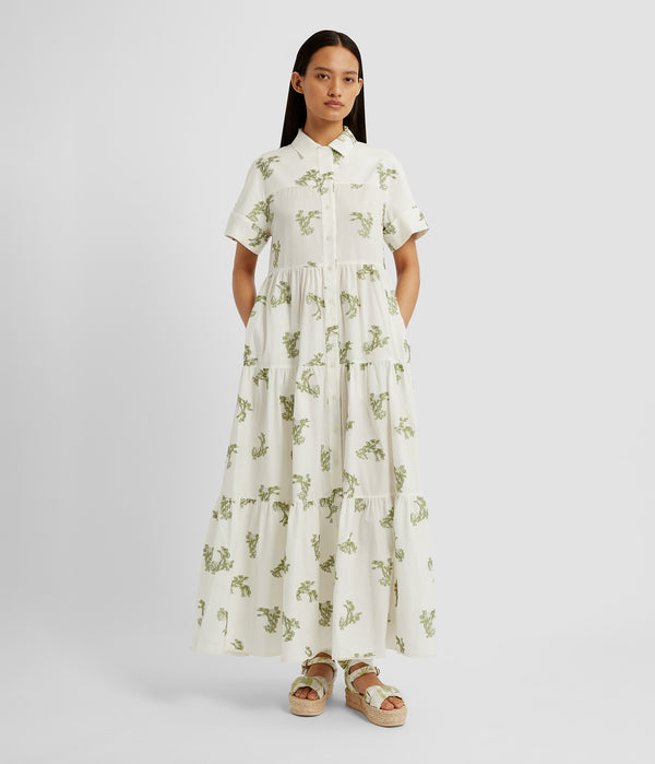Erdem Short Sleeve Midi Shirt Dress