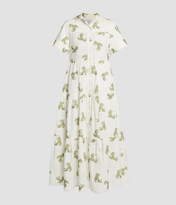 erdem Short Sleeve Midi Shirt Dress