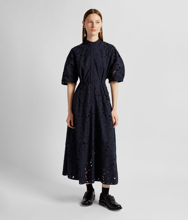 Erdem Short Sleeve Midi Shirt Dress