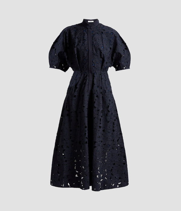 erdem Short Sleeve Midi Shirt Dress