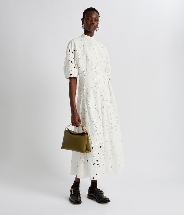Erdem Short Sleeve Midi Shirt Dress