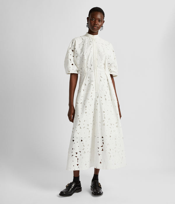 Erdem Short Sleeve Midi Shirt Dress