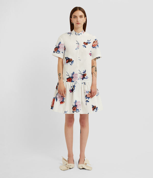 Erdem Short Sleeve Mini Dress