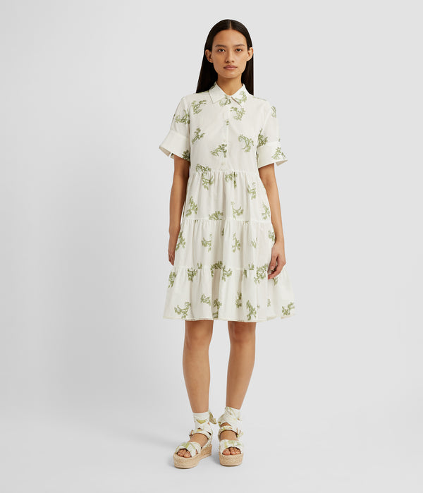 Erdem Short Sleeve Mini Shirt Dress