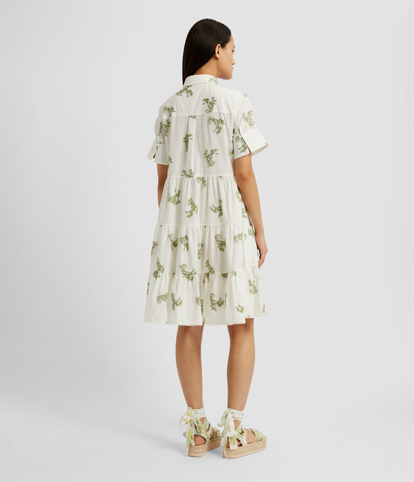 Erdem Short Sleeve Mini Shirt Dress