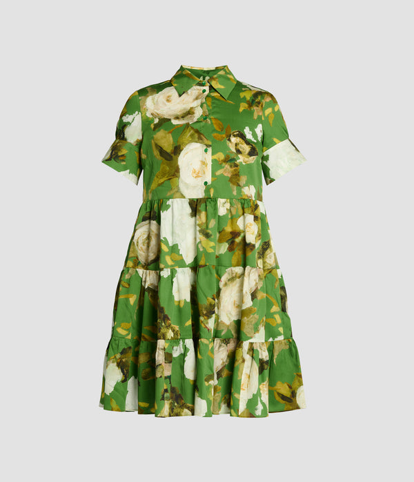 erdem Short Sleeve Mini Shirt Dress