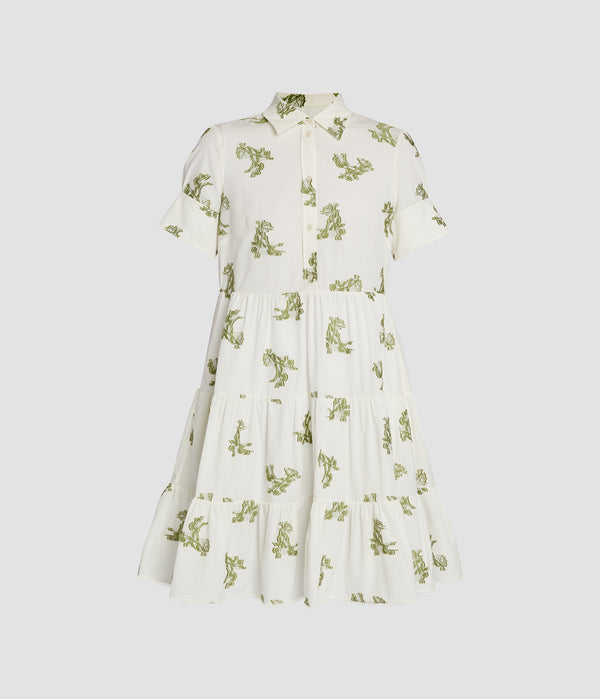 erdem Short Sleeve Mini Shirt Dress