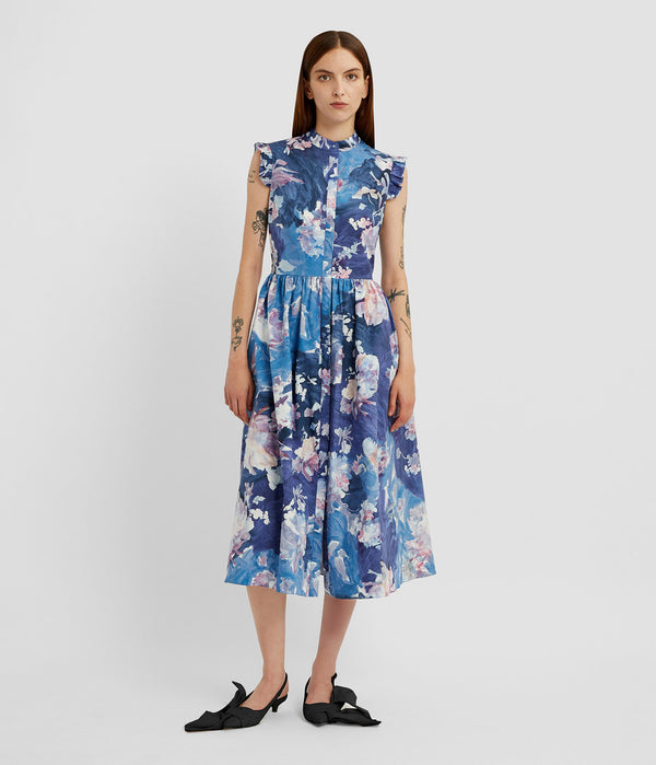 Erdem Sleeveless Flared Midi Dress