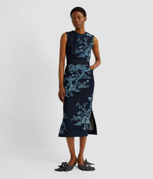 Erdem Sleeveless Flared Midi Dress