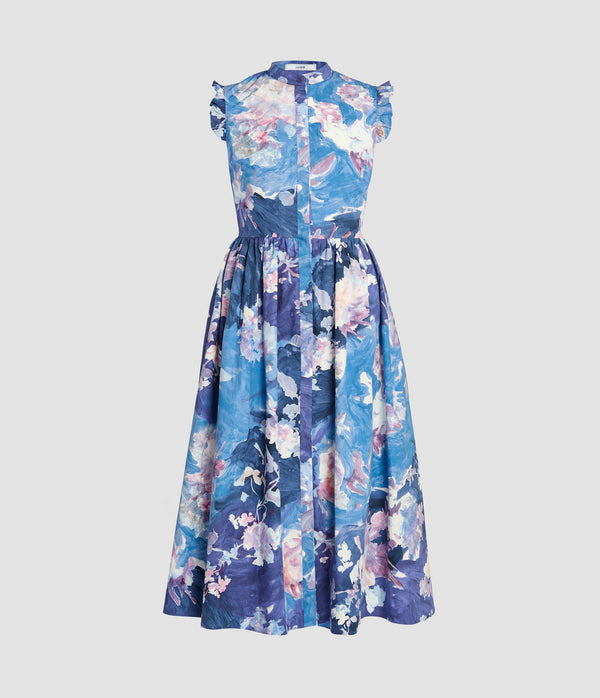 erdem Sleeveless Flared Midi Dress
