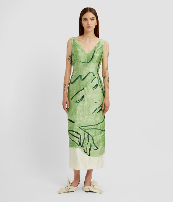 Erdem Sleeveless Midi Cocktail Dress