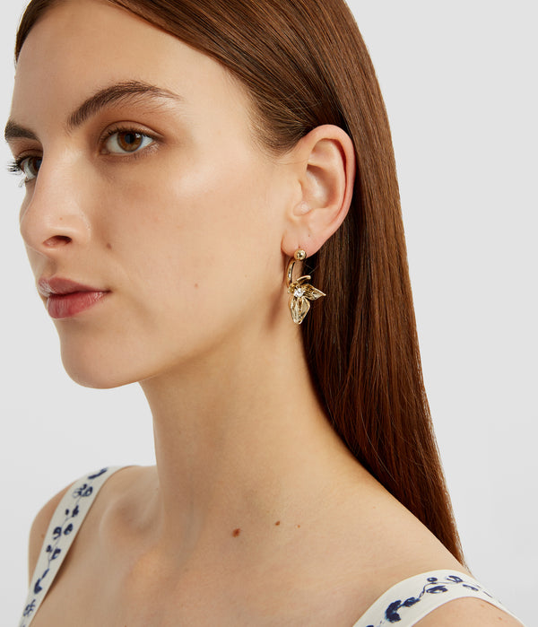 Erdem Small Flower Half Ring Earring