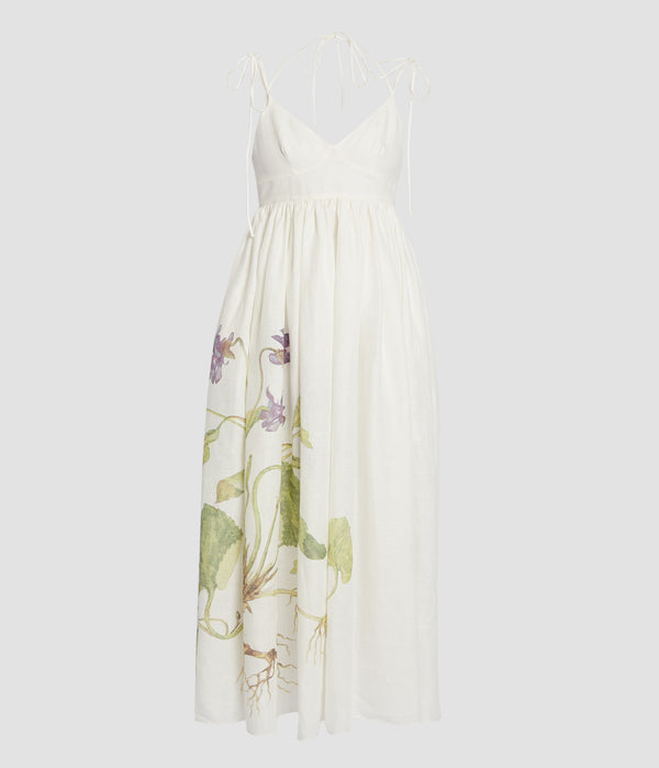 erdem Strappy Fit And Flare Dress
