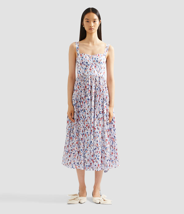 Erdem Strappy Fit And Flare Midi Dress