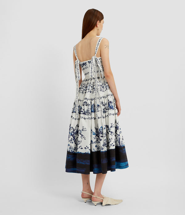 Erdem Strappy Fit And Flare Midi Dress
