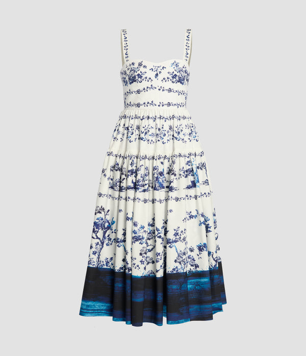 erdem Strappy Fit And Flare Midi Dress
