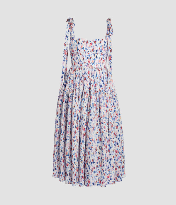 erdem Strappy Fit And Flare Midi Dress