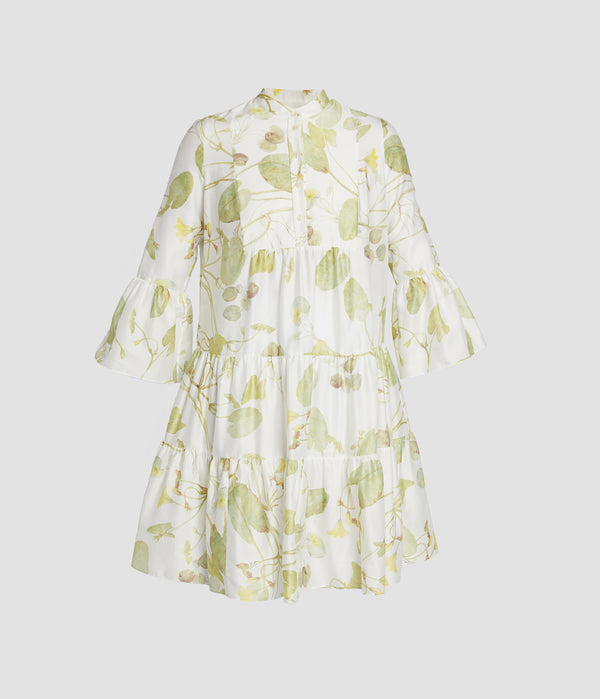 erdem Tiered Hem Mini Dress