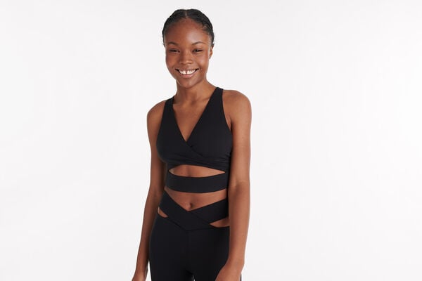 eres Aimée marie Crop top bra Black