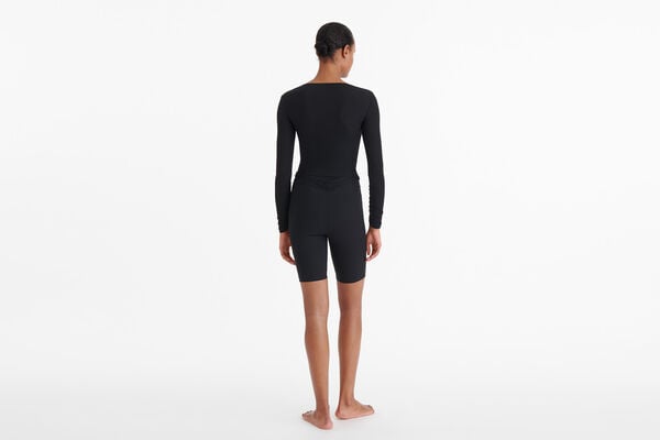 Eres Bird Long Sleeve Top Black