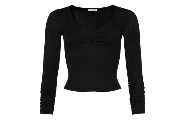 Eres Bird Long Sleeve Top Black