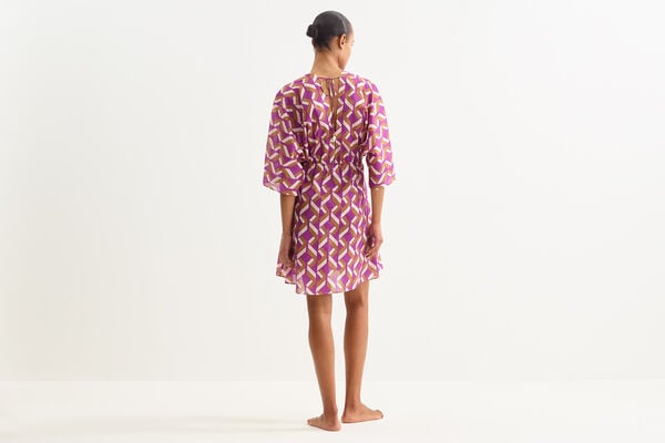Eres Feel Short Dress Imprime Swim Purple